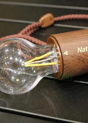 Фонарь кемпинговый naturehike bubble lamp usb nh21zm002 wood grain2 фото