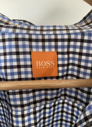 Клетчатая рубашка hugo boss orange4 фото