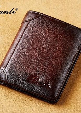 Мужской кошелек из натуральной кожи. кожаный кошелек мужской портмоне из кожи коричневый