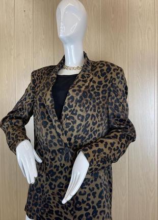 Пиджак zara с леопардовым принтом s-m5 фото