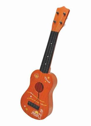 Детский музыкальный инструмент гитара акустическая 130-3 в чехле5 фото