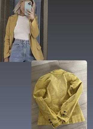 Классический пиджак лимонного цвета