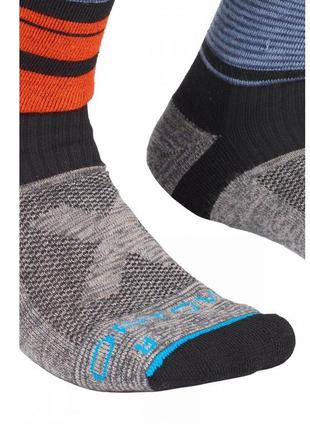 Шкарпетки ч ortovox all mountain mid socks warm m multicolour - 39-41 - сірий/оранжевий3 фото