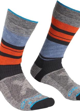 Шкарпетки ч ortovox all mountain mid socks warm m multicolour - 39-41 - сірий/оранжевий1 фото