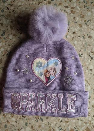 Primark sparkle эльза шапка на объем 50-55 см с бирками