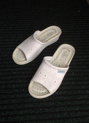 Golden fit comfort кожаные шлепанцы 39