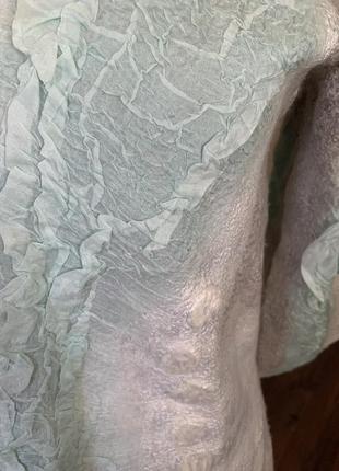 Handmade  бохо стиль валяна вовна ручна робота светр плаття туніка6 фото