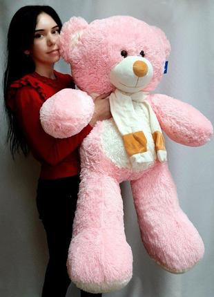 🐻большой розовый мягкий медведь пусь высота 75 см