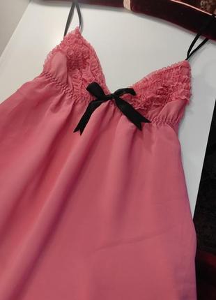 Новый пеньюар розовый женский ночнушка рубашка