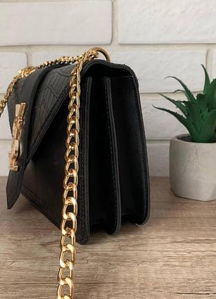 Жіноча міні сумочка клатч на плече з ланцюжком, маленька сумка ysl5 фото