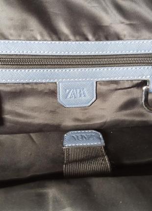 Женский городской рюкзак для повседневного ношения джинсового цвета от zara из полиуретана9 фото
