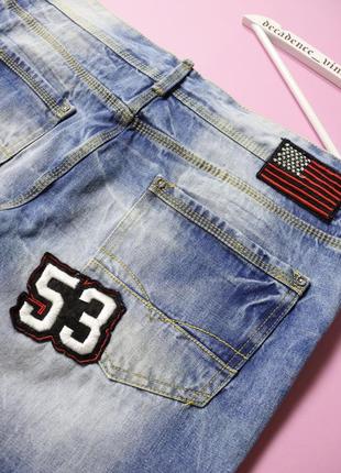 Джинсові шорти з нашивками alcott зроблені під вінтаж денім patch work vintage denim jeans levi’s stussy usa винтажные джинсовые шорты10 фото