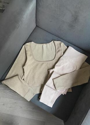 Стильний базовий топ лонг від h&m 3