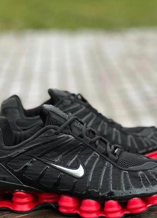 Nike shox tl black/red2 фото