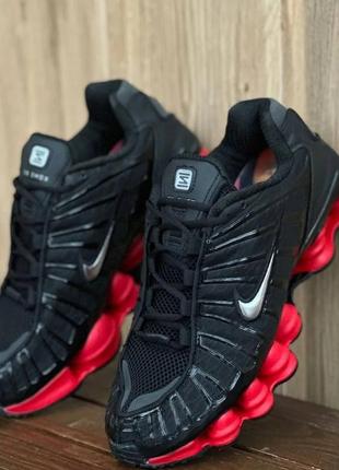 Nike shox tl black/red1 фото