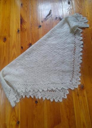 Винтажный шерстяной платок.2 фото