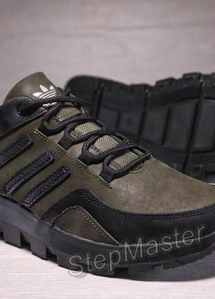 Кросівки чоловічі шкіряні gore-tex olive