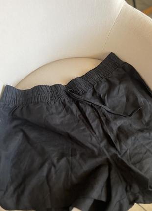 Льняные черные шорты victoria’s secret оригинал размер l3 фото