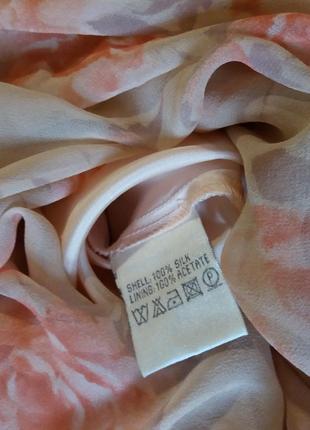 Изысканное пастельное шелковое платье в розы,46-54разм.2 фото