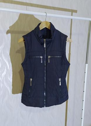 Куртка-трансформер для дівчинки темно-синя2 фото