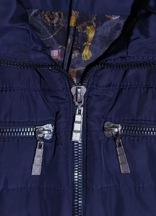 Куртка-трансформер для дівчинки темно-синя5 фото
