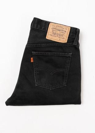 Levis 615 vintage 90s orange tab jeans black  чоловічі джинси9 фото