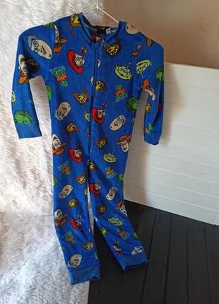 Теплый махровый кигуруми пижама комбинезон история игрушек 4-5 лет