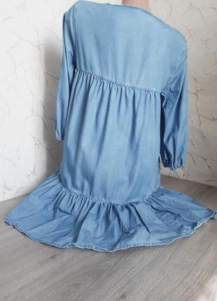 Плаття міді блакитне джинс 46 р2 фото