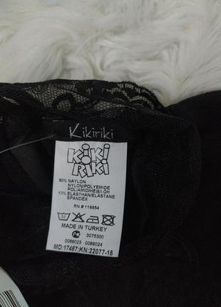 Женская блуза сетка чёрная с кружевом kikiriki размер s8 фото