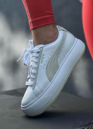 Кожаные кеды кроссовки puma suede mayu. оригинал.1 фото