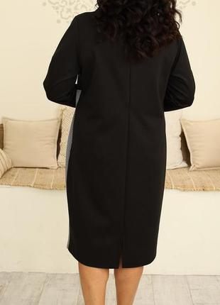 Черное женское платье гусиная лапка2 фото
