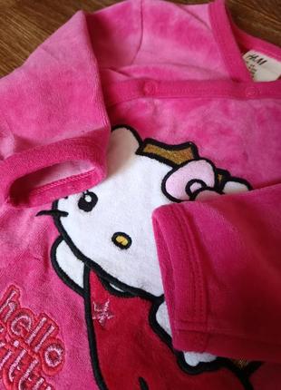 Фирменный велюровый человечек-ромпер h&amp;m