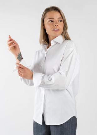 Рубашка arber белая базовая классическая