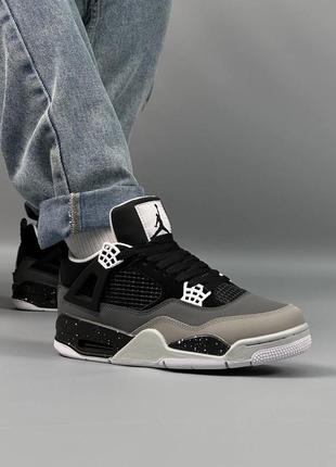 Стильные ядовые кроссовки nike air jordan 4 retro fear pack