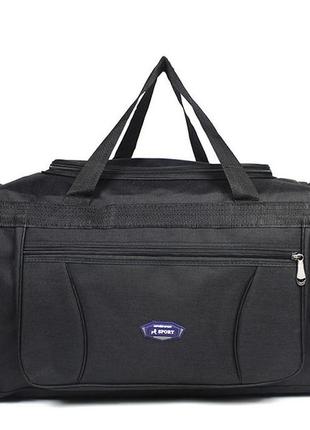 Спортивна чорна чоловіча сумка для тренувань та фітнесу, дорожня сумка 50х27х25 см