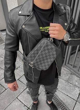 Шкіряна сумка в стилі louis vuitton