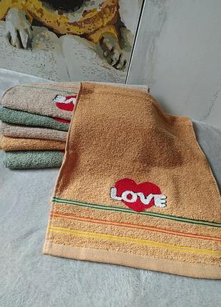 Полотенце кухонное,молочное,оливка,оранж