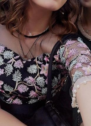 Сукня з вишивкою,фатинова сукня,сукня,платье с фатином