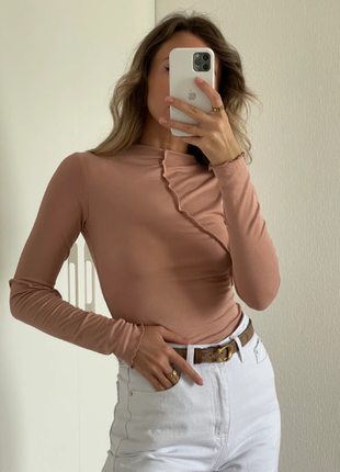 Шикарная новая кофточка, гольф с швами наружу, стиль zara реглан