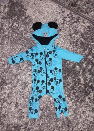 Ромпер унисекс миккимаус 68-74см на 6-9 месяцев