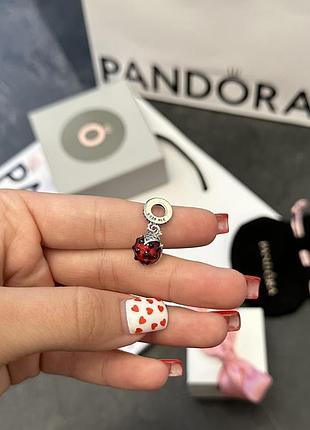 Срібний шарм s925 ale pandora сонечко "чорвоне сонечко"