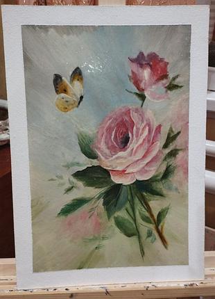 Картина троянди а3