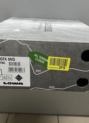 Lowa renegade gtx mid 310945 9780 чоловічі похідні черевики, 42.5 розмір, нові!!! (uk - 8.5)2 фото