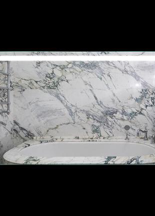 Прямокутне вологостійке дзеркало з led-підсвіткою gates настінне у ванну, будь-якого розміру на замовлення