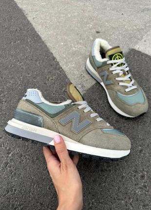 👟 кроссовки new balance 574 stone island / наложка bs👟