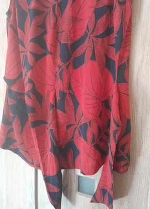 Стильная терракотовая блуза без рукавов оригинального кроя farhi by nicole farhi6 фото