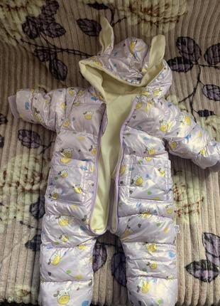 Теплый флисовый комбинезон