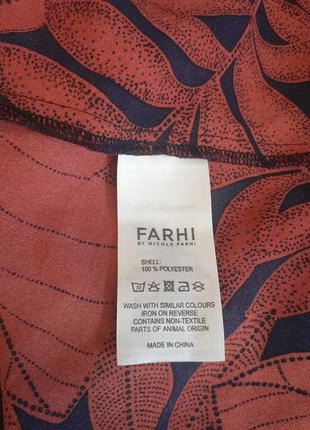 Стильная терракотовая блуза без рукавов оригинального кроя farhi by nicole farhi10 фото