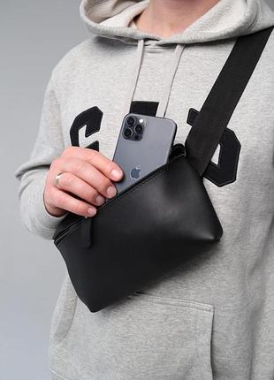 Бананка шкіряна чоловіча, сумка на пояс