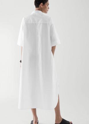 Бавовняне міді плаття сукня сорочка cos вільного крою оверсайз 100% бавовна3 фото
